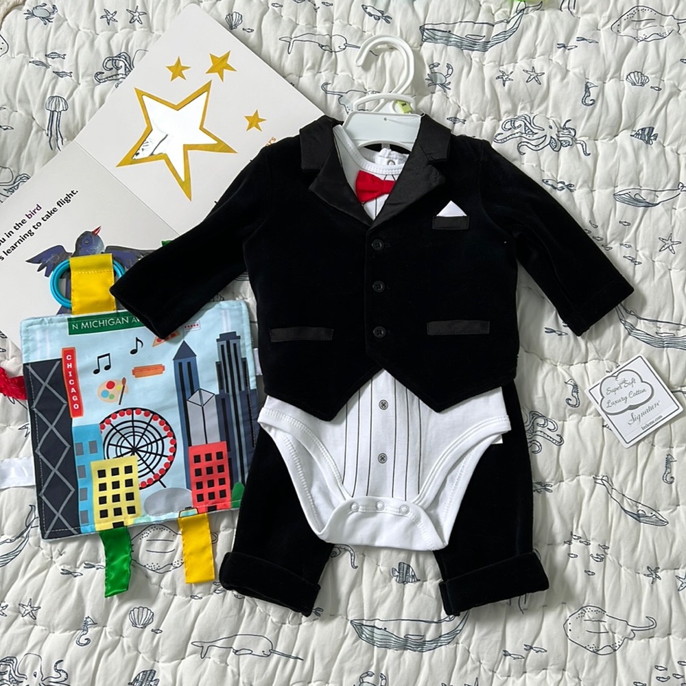 Little Me Baby Tuxedo Outfit
